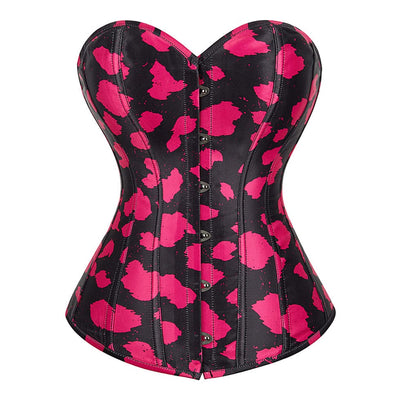 Corset Outfit Barbie Halloween Costume for Women#color_rose-leopard-print