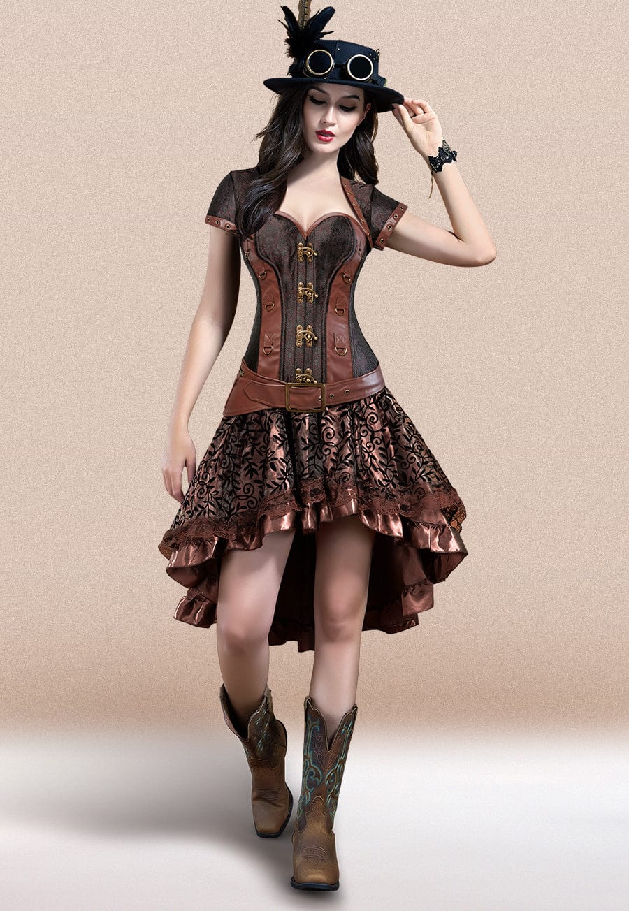 Brown Corset Dress Steampunk Corsets Outfits