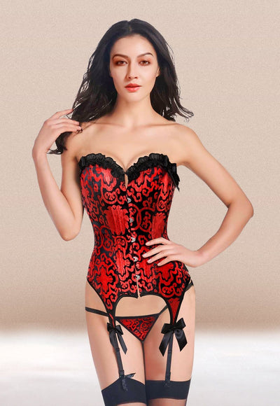 Goth Corset Top Red#color_red