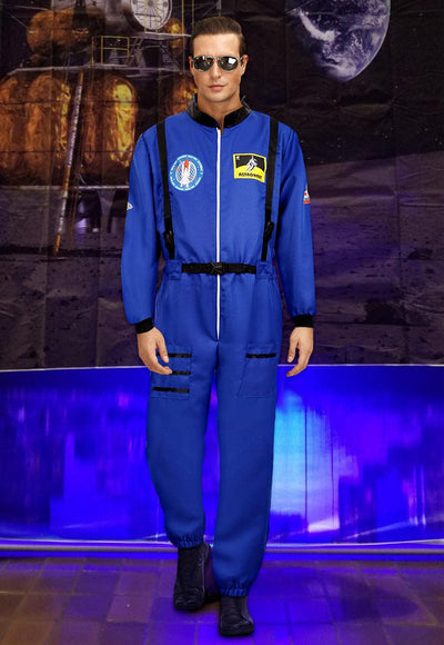 Astronaut Halloween Costume Men#color_blue