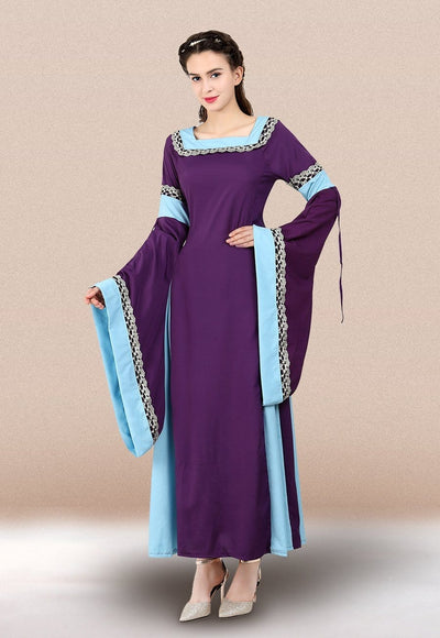 Purple Medieval Dress, Plus Size Halloween Costumes for Women#color_purple