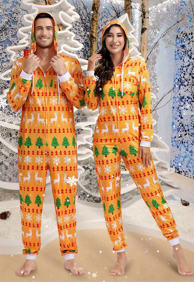 plus size christmas pajamas#color_yellow-f