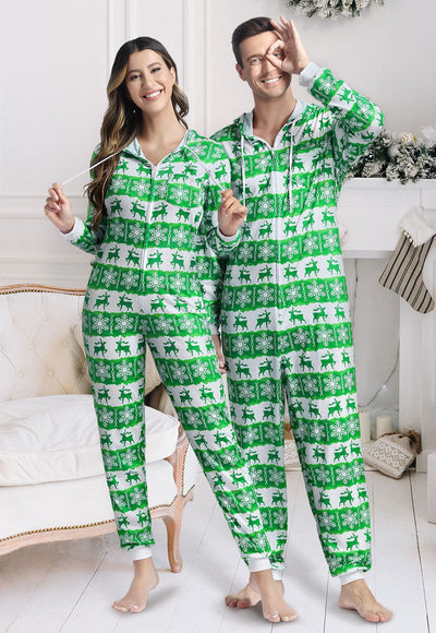 family christmas pajamas#color_green-f
