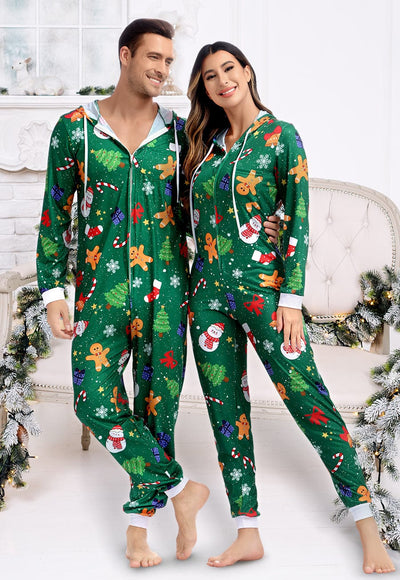 men's christmas pajama sets#color_green-f
