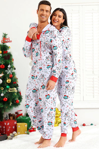matching pajamas for couples#color_white-f