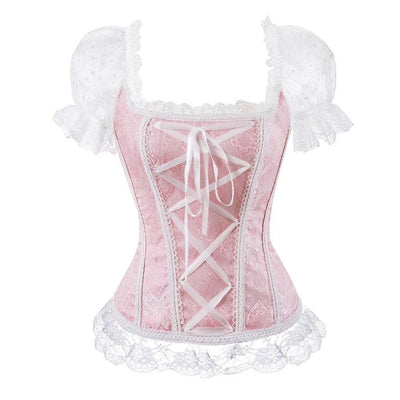 Corset Renaissance Costumes, Medieval Corset Top, Pink barbie costume for halloween#color_pink