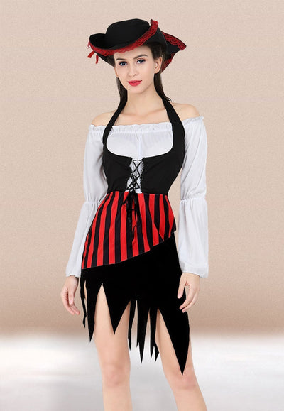 Halloween Costumes with Red Corset#color_red